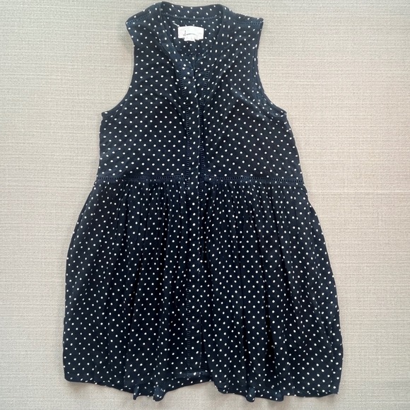 Anthropologie Dresses & Skirts - By Anthropologie Sleeveless Hi-Low Dress Size S Polka Dots Babydoll Mini Dress